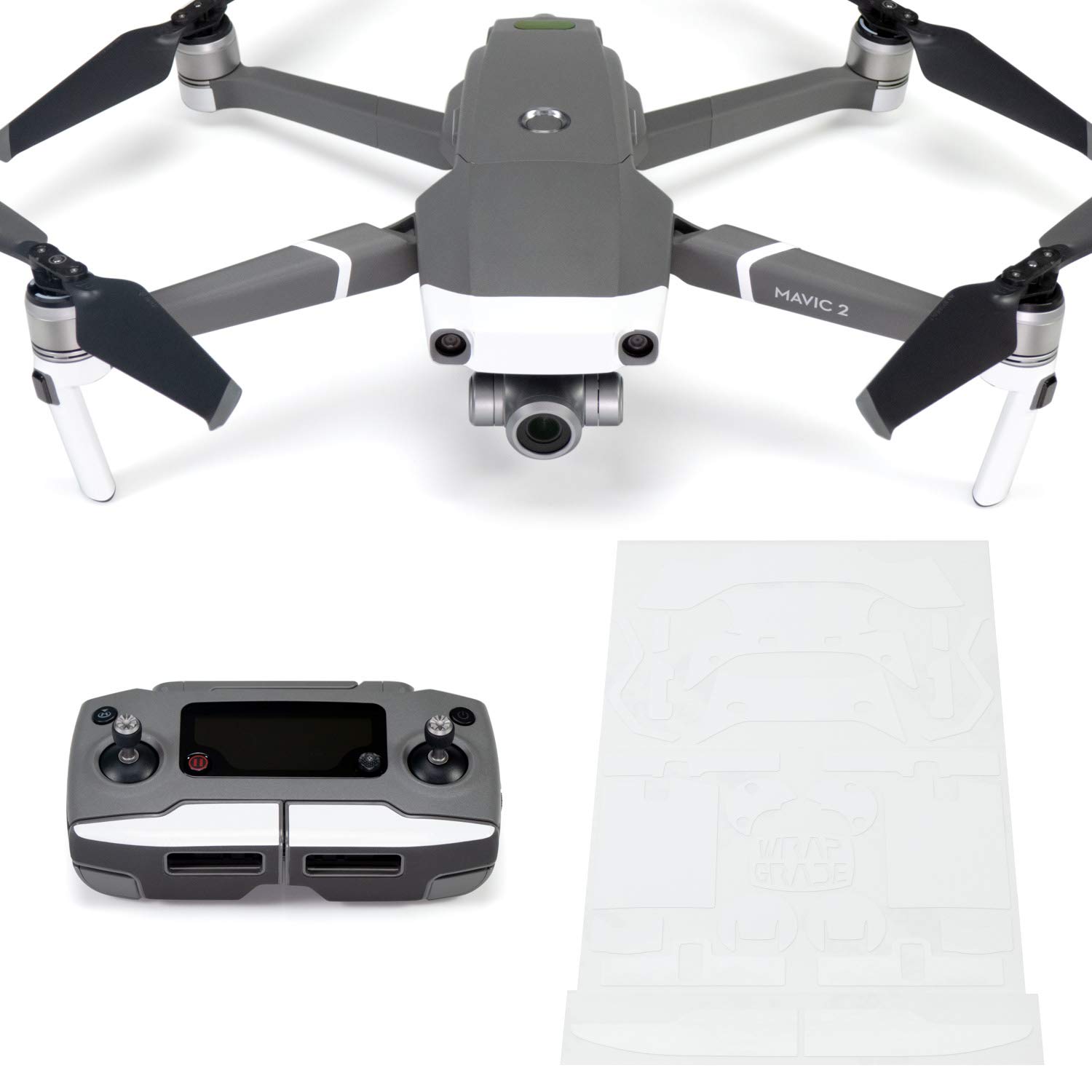 WRAPGRADEl Color Acento Skin Compatible con dji Mavic 2 (Super Red) — view 11