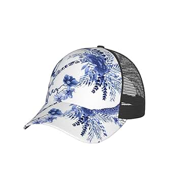 Amazon | シノワズリー気まぐれな青と白 キャップ 野球帽 野球