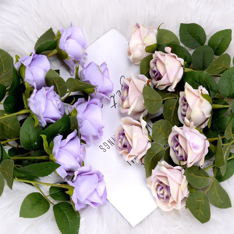 Belle Vous 50 Pak Nep Artificiële Roze Schuim Rozen met Stengel - 18cm