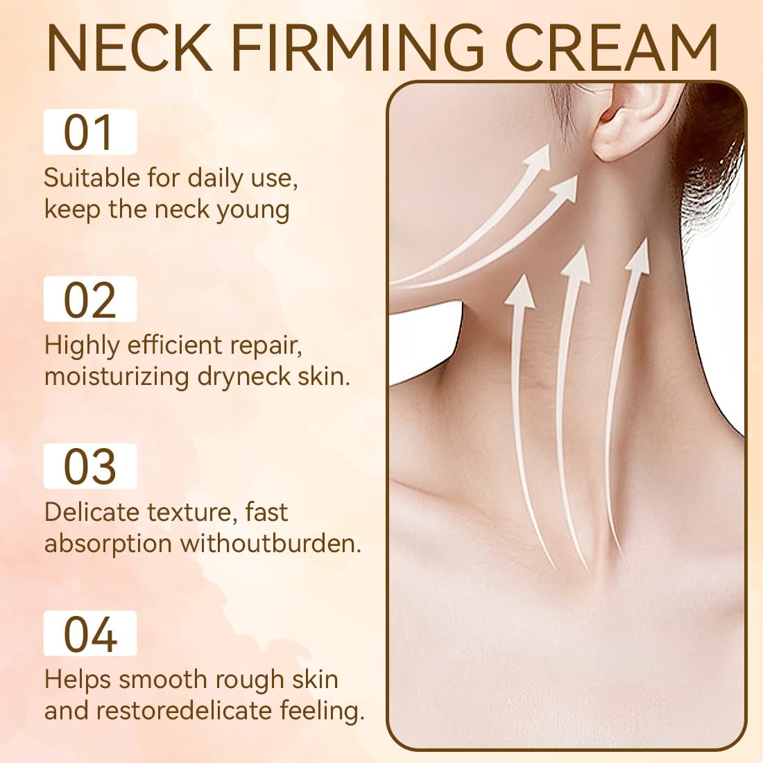 1 Pezzi Crema Rassodante Collo, Maschera Collo e Décolleté, Anti-Età Crema Per Rassodare E Ridurre Le Rughe Su Colle E DéColleté Per Donna, Lifting, Rassodante E Idratante Con Collagene (50g)