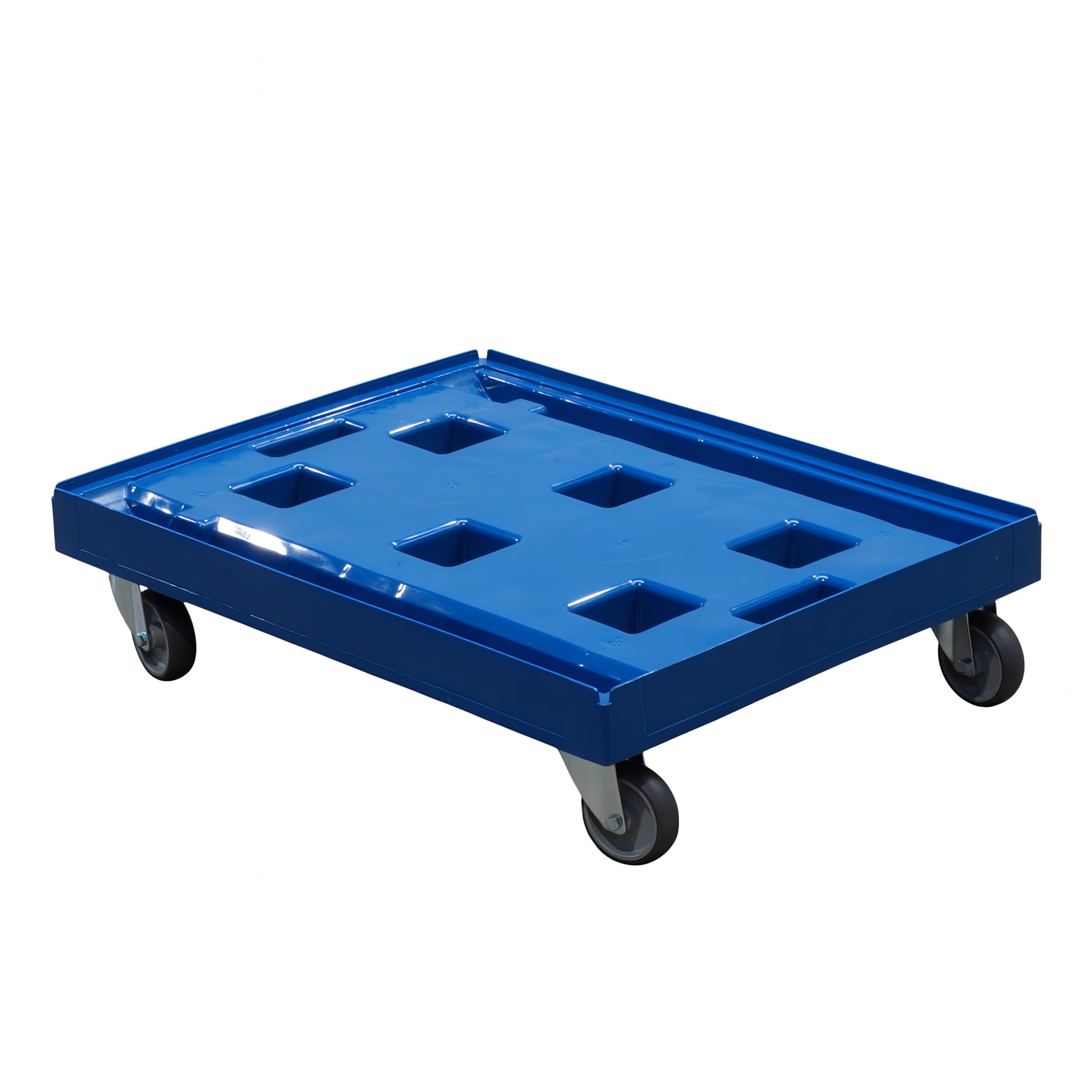 4 Stück Transportroller in Blau für Kisten 80 x 60 cm - 400 kg Traglast
