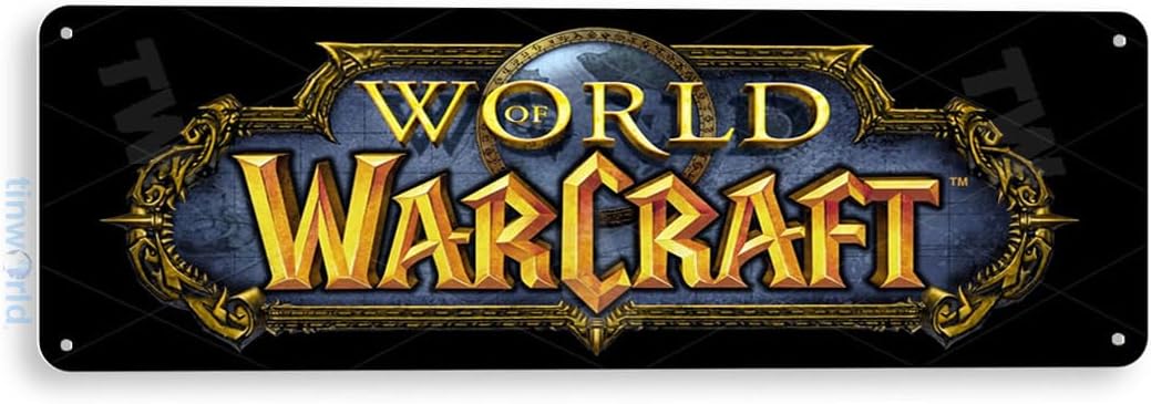 Tinworld Tin Sign: World of Warcraft Arcade Pc Game Room Marquee Metal Decor Retro A952