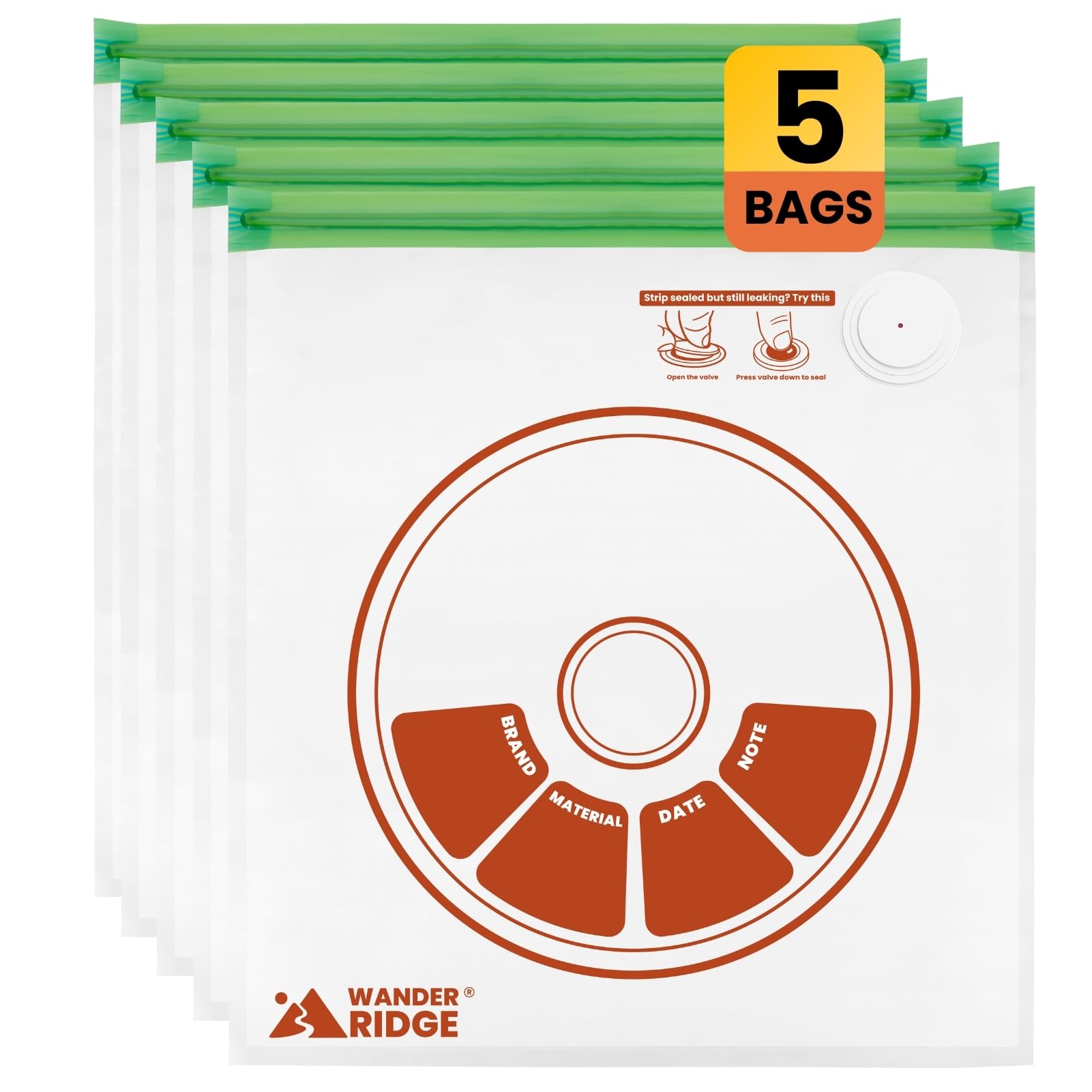 3D Printer Filament Storage Bags – Vacuum, Moisture-Proof & Dustproof, Humidity Resistant, Reusable (13 x 15 Inches, 5 Bags)