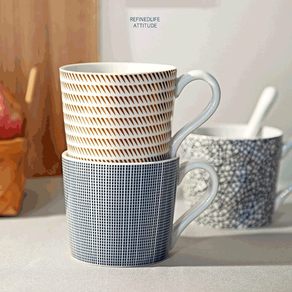 Tazas de Té Tazas Desayuno Taza De Café Impresa De Estilo Japonés, Taza De Café De Cerámica Reutilizable De 350ML, Taza De Bebida for Microondas Taza De Bebida Multifuncional Tazas Tazas de Cafe ( Col