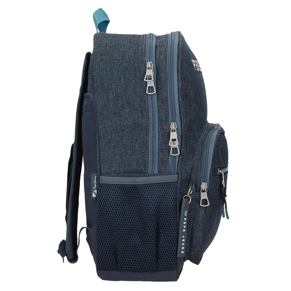 Pepe Jeans Edmon, mochila casual, mochila paseo, fabricada en poliéster, Tirantes anchos, ergonómicos y acolchados, varios bolsillos y compartimentos, rosa. De Joumma Bags.