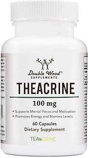 Theacrine (Teacrine) 100 Mg, 60 Capsules - Energy and Focus Supplement (Similar to Caffeine Pills but More Subtle and Longer Lasting) Non-GMO and Gluten Free by Double Wood