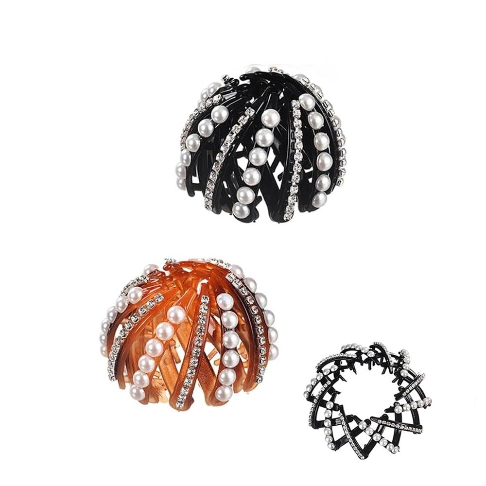 Bird Nest Magic Hair Clip Ponytail Holder Clip,Retractable