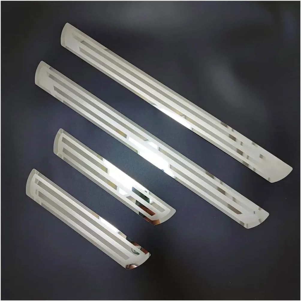 R-timer 4 Pcs Door Sill Protectors for Nissan Micra K14 2017-2023,Premium Stainless Steel Entry Step Scuff Guard Auto Interior Styling Accessories