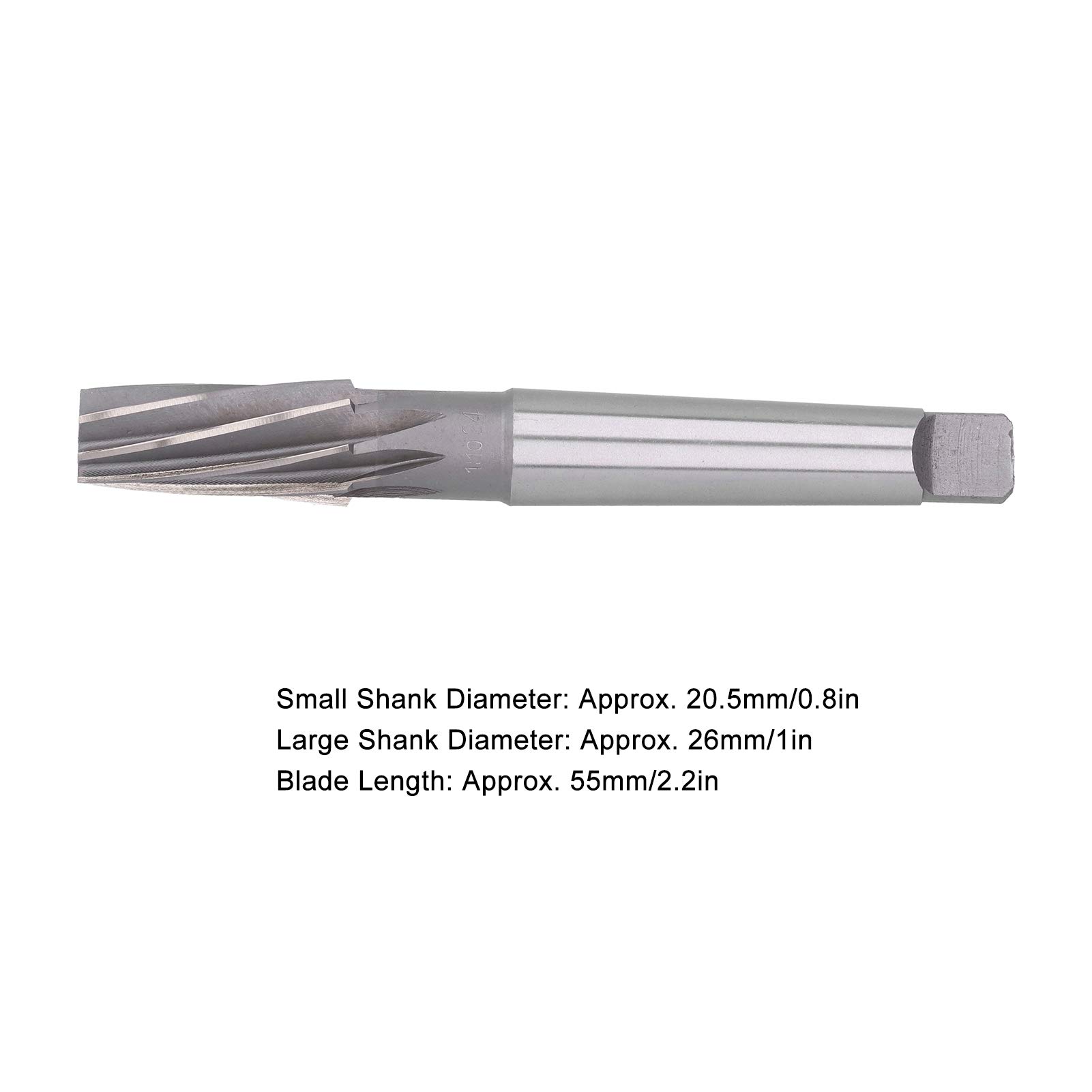 Kuuleyn Alesatore a spirale con gambo conico in acciaio ad alta velocità 1:10, Alesatore a serraggio, Utensile industriale, 20,5x55x26mm/0,8x2,2x1 pollici