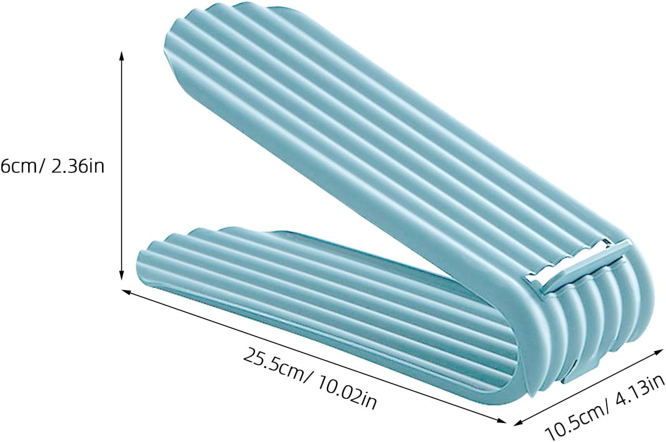4pcs Plastic Pp Double Layer Shoe Slots Stand Adjustable