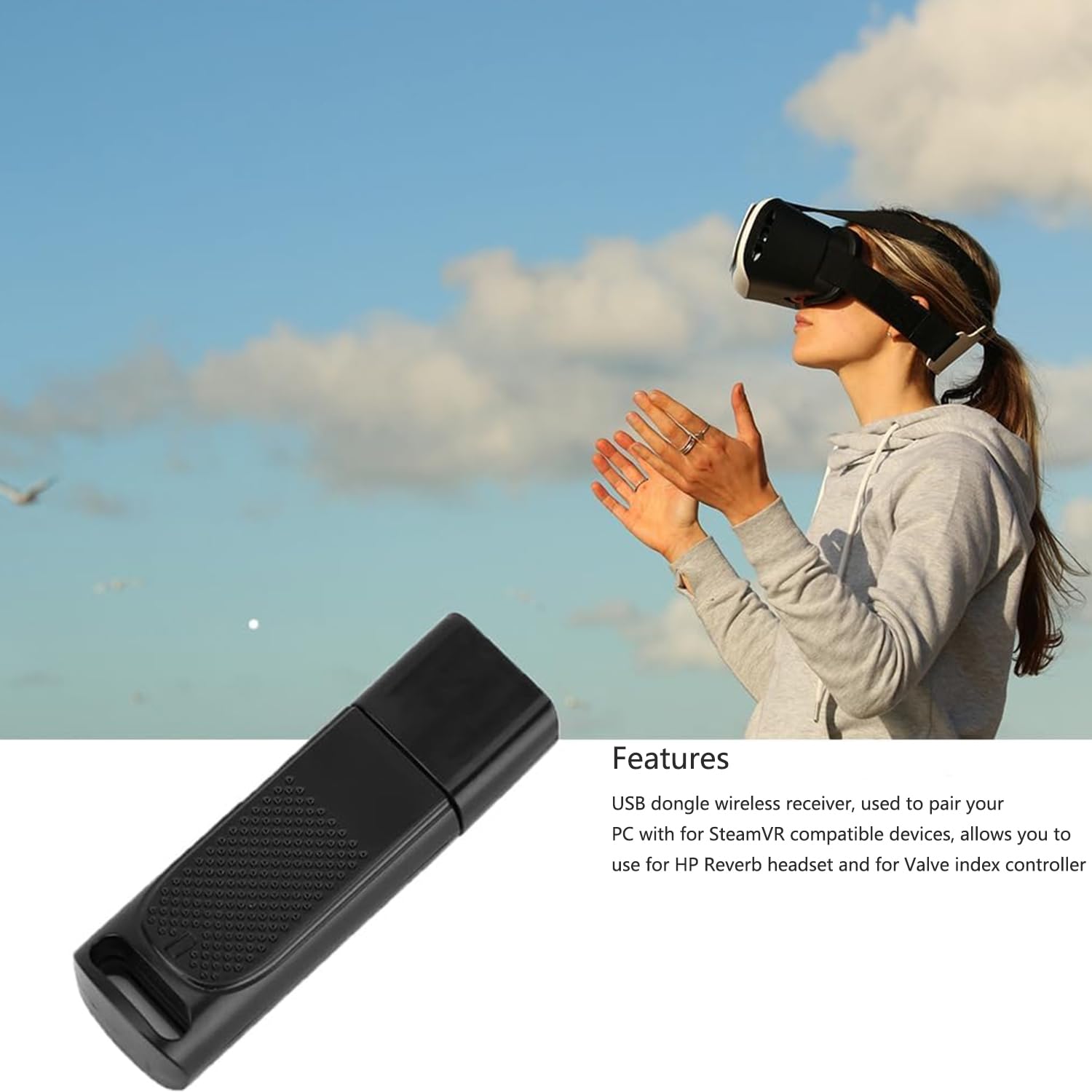 Récepteur sans fil VR amélioré SteamVR Games USB Dongle récepteur pour contrôleur d'index de valve Mini récepteur portable HTC Vive Tracker