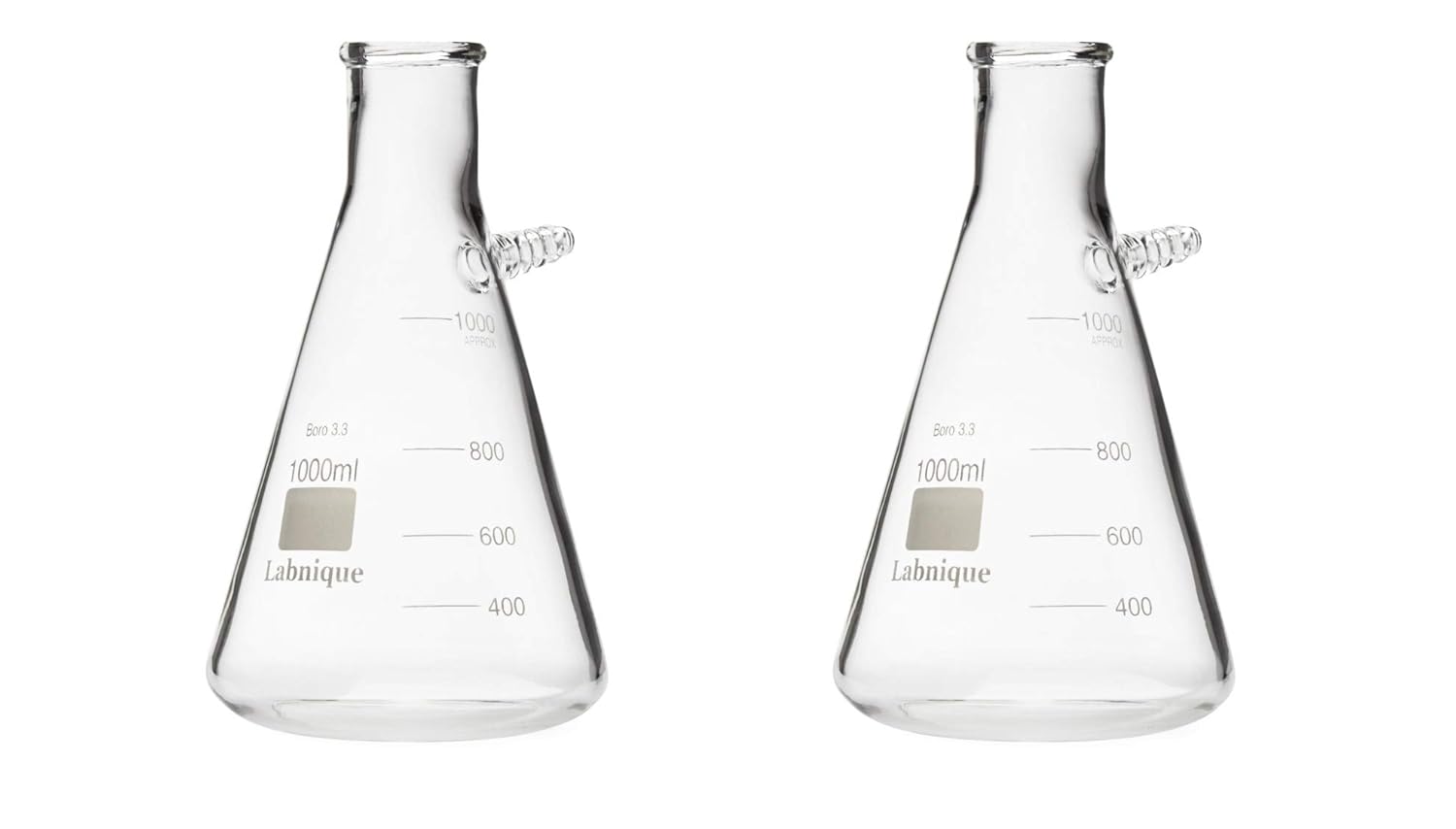 Glass Filtering Flask with Upper Tubulation, 1000ml (Pack of 2) Amazon.co.uk Business