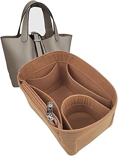 Lckaey Purse Organizer insert for hermes picotin bag picotin insert 18 bag 1098camel-S