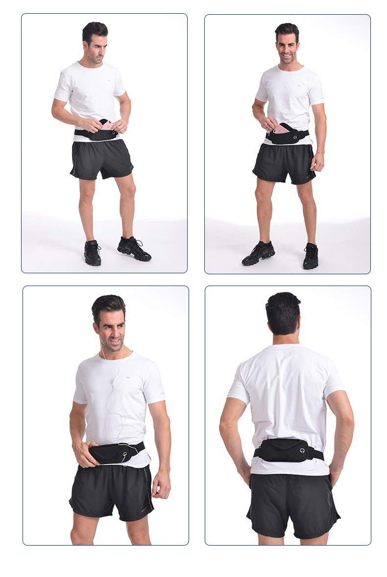 Marsupio Sportivo Impermeabile Running con Tasca Cintura da Corsa per Portafoglio Chiavi iPhone X 7 6 Plus Samsung Huawei Smartphone