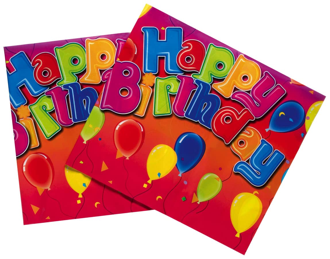 ALMACENESADAN, 5173, Birthday Party Pack; Tablecloth 120 x 180 cm; License (Happy Birthday)