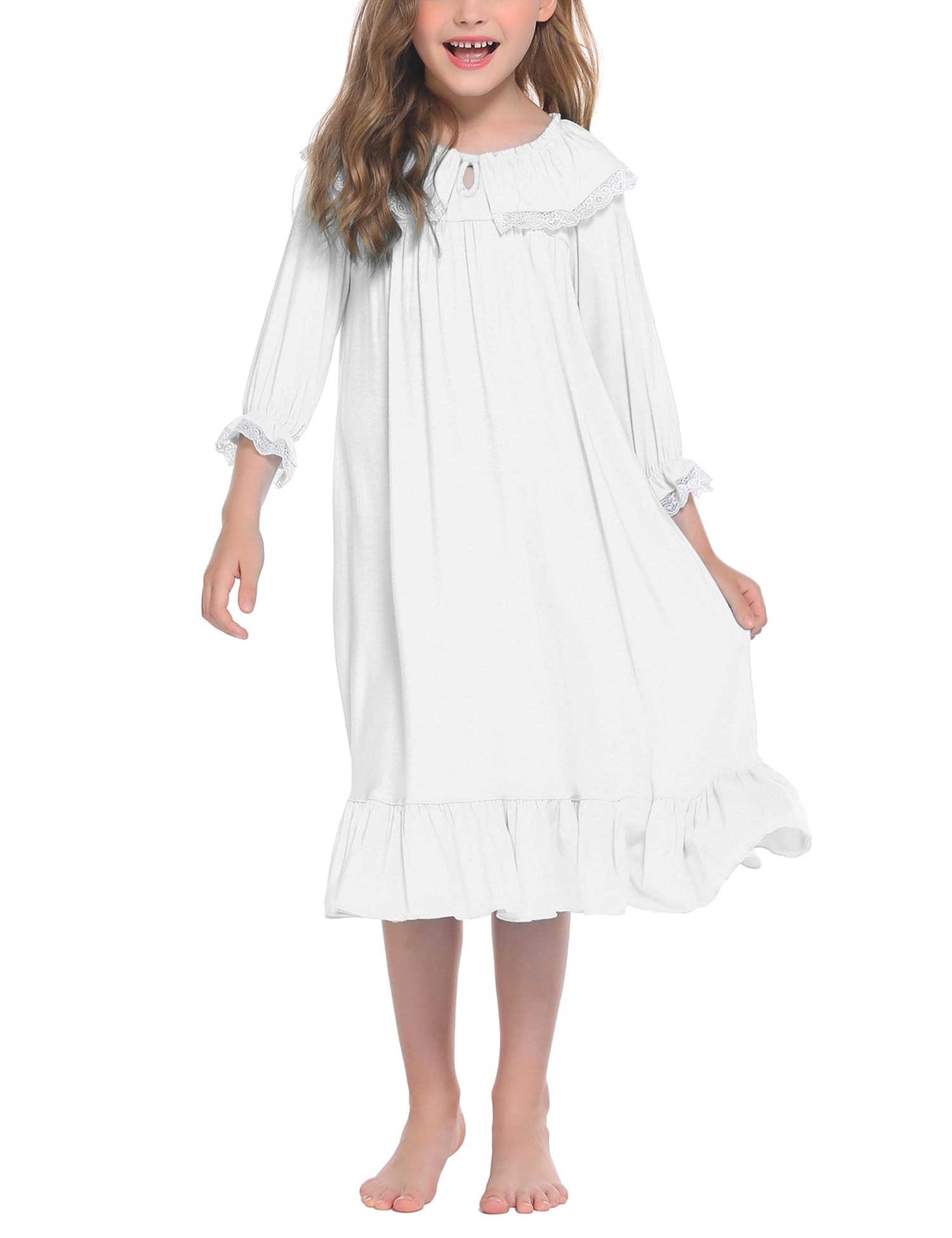 Girls Nightgowns Toddler Pajamas Dress Sleep Nightshirts Princess Soft Sleepwear for Kids