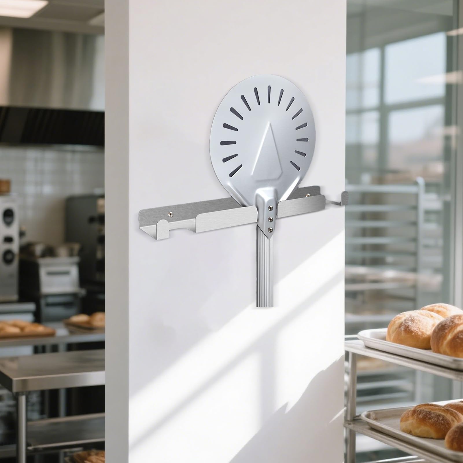 Portapale Per Pizza In Acciaio Inossidabile, Con Struttura Resistente Alla Ruggine, 41,5x8,3x3 Cm, Portapale Per Pizza, Utensili Da Cucina Per Ristoranti, Design, Per Utensili, Casa, Negoz