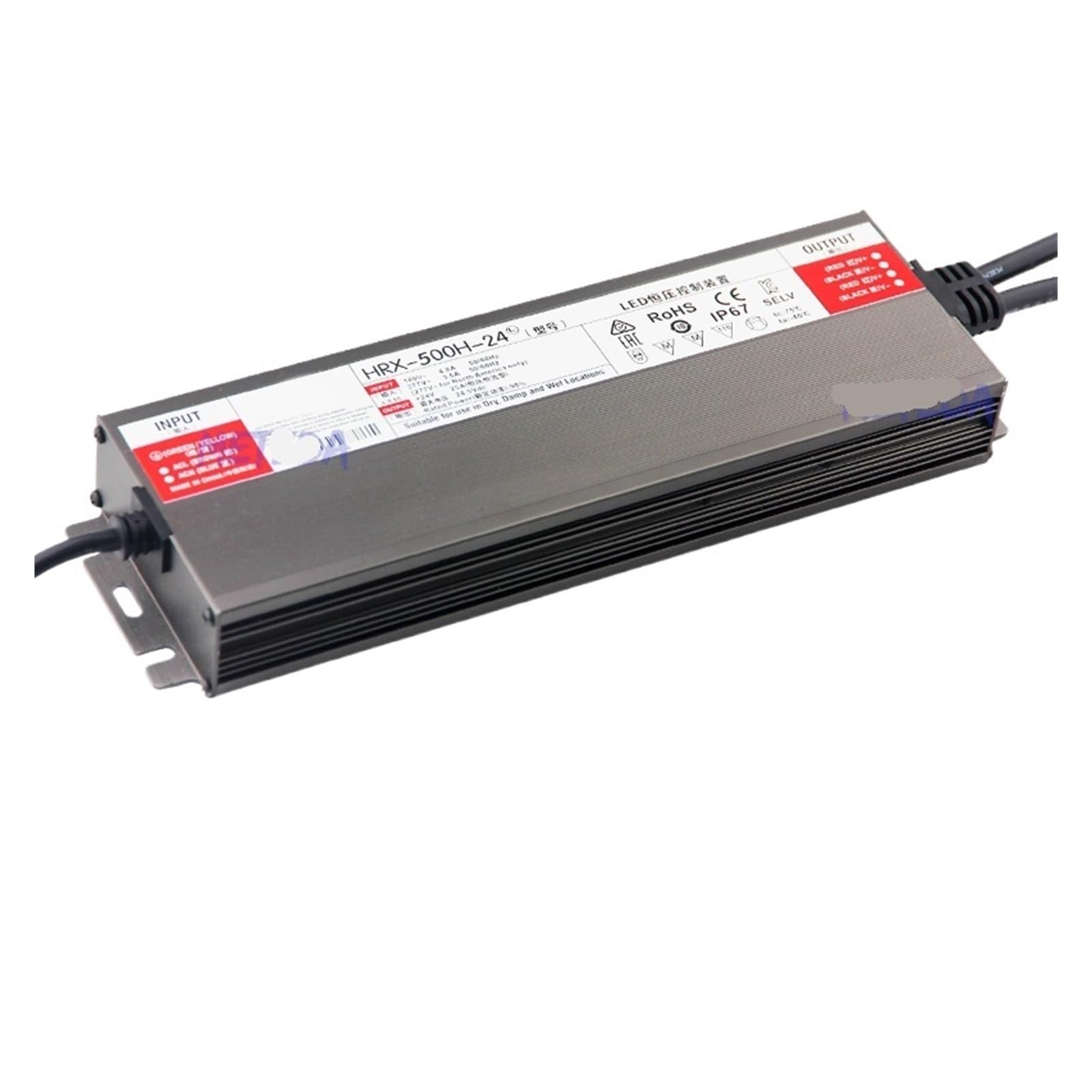 Transformateur LED 12V 500W étanche IP67 pour éclairage extérieur