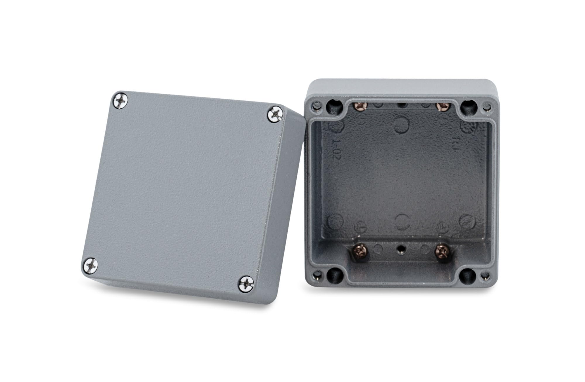 BOXEXPERT Contenitore industriale in alluminio 122x120x91mm Custodie pressofuse della serie Alster verniciate a polvere IP66, custodie per installazione, custodie vuote, custodie da parete