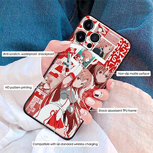 Heminjyjef Japanese Anime Non-Slip Manga Shell Design Pattern Anti-Drop Protective Cover Shockproof Phone Case (Yuuki Asuna Sao,For Iphone 11) #TOP1