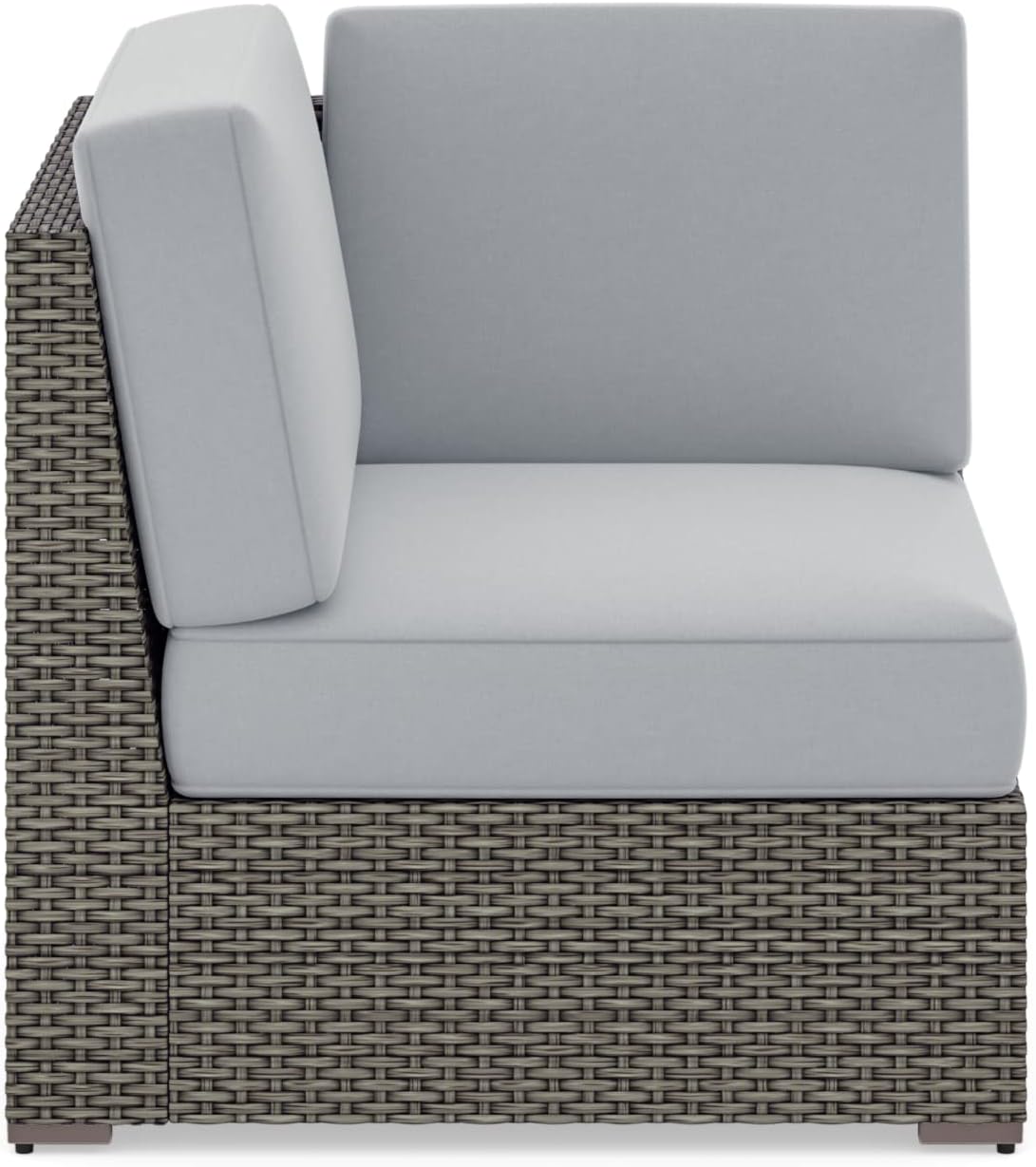 Homestyles Boca Raton Gray Outdoor Sectional Side Chair