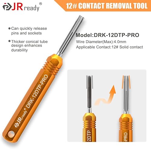 Miniatura 6 de JRready ST6462 Deutsch DTP Kit de conectores - Conector DTP de 2 4 pines 12-16AWG Contactos Sólidos Tamaño 12, Herramienta de crimpado Deutsch,