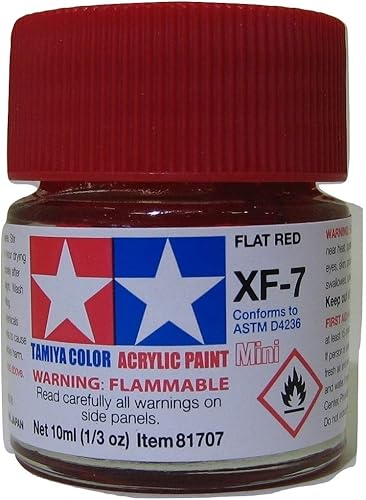 TAMXF7 81707 Acrílico Mini XF7 Plano Rojo 1/3 oz
