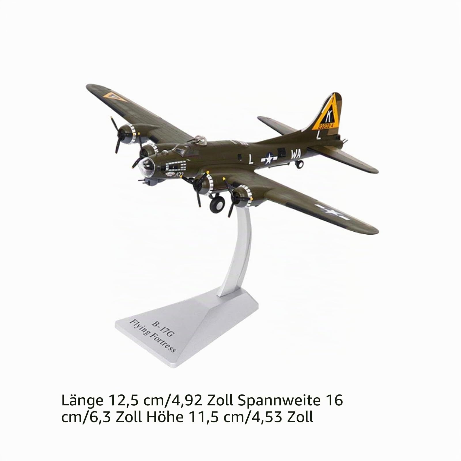 harayaa 1/200 B17 Flugzeug Druckguss Modell Hubschrauber Simulation Retro Flugzeug für Wohnzimmer