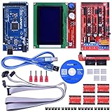 Kuman 3D Printer Controller Kit for Arduino Mega 2560 Uno R3 Starter Kits +RAMPS 1.4 + 5pcs A4988 Stepper Motor Driver + LCD 12864 for Arduino Reprap K17