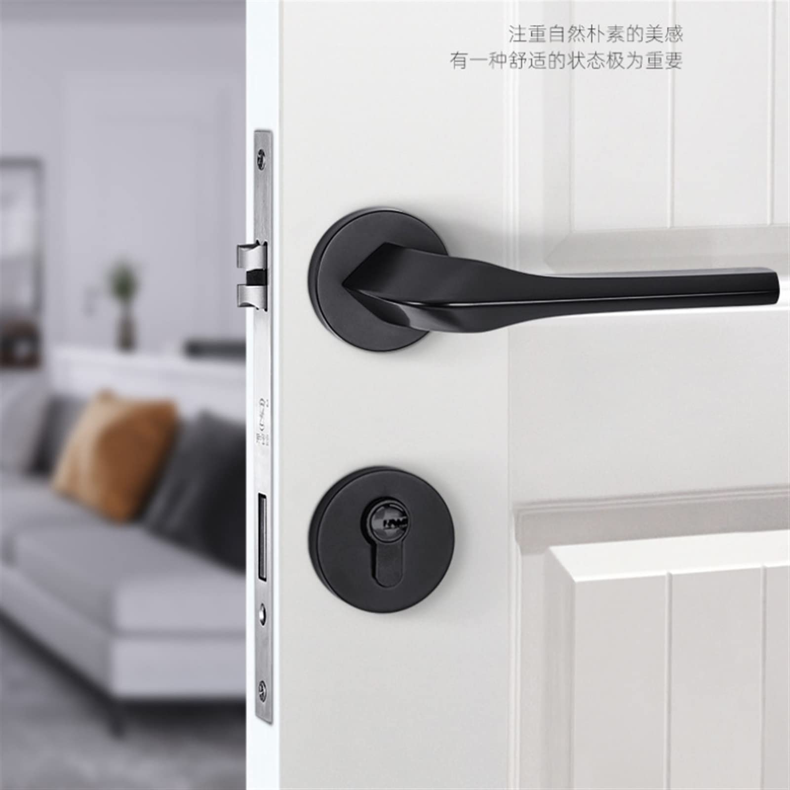 lock,door lock handle,door handle lock. Zamek do drzwi do łazienki, sypialni, klamka do drzwi, prosty, cichy, zamek do klamki, zamek do drzwi, zamek do drzwi dzielonych, 1 szt.