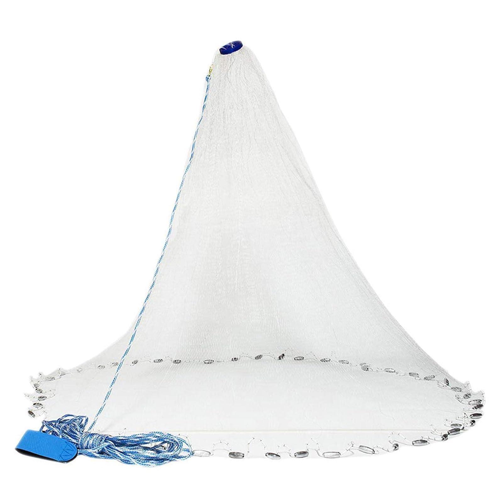 Buxuaaaa Professional Casting Net Saltwater Throw Cast Net Fishing Cast 3 / 8inch Size with Heavy Duty Sinkers Throw for Baits Fish Trapping