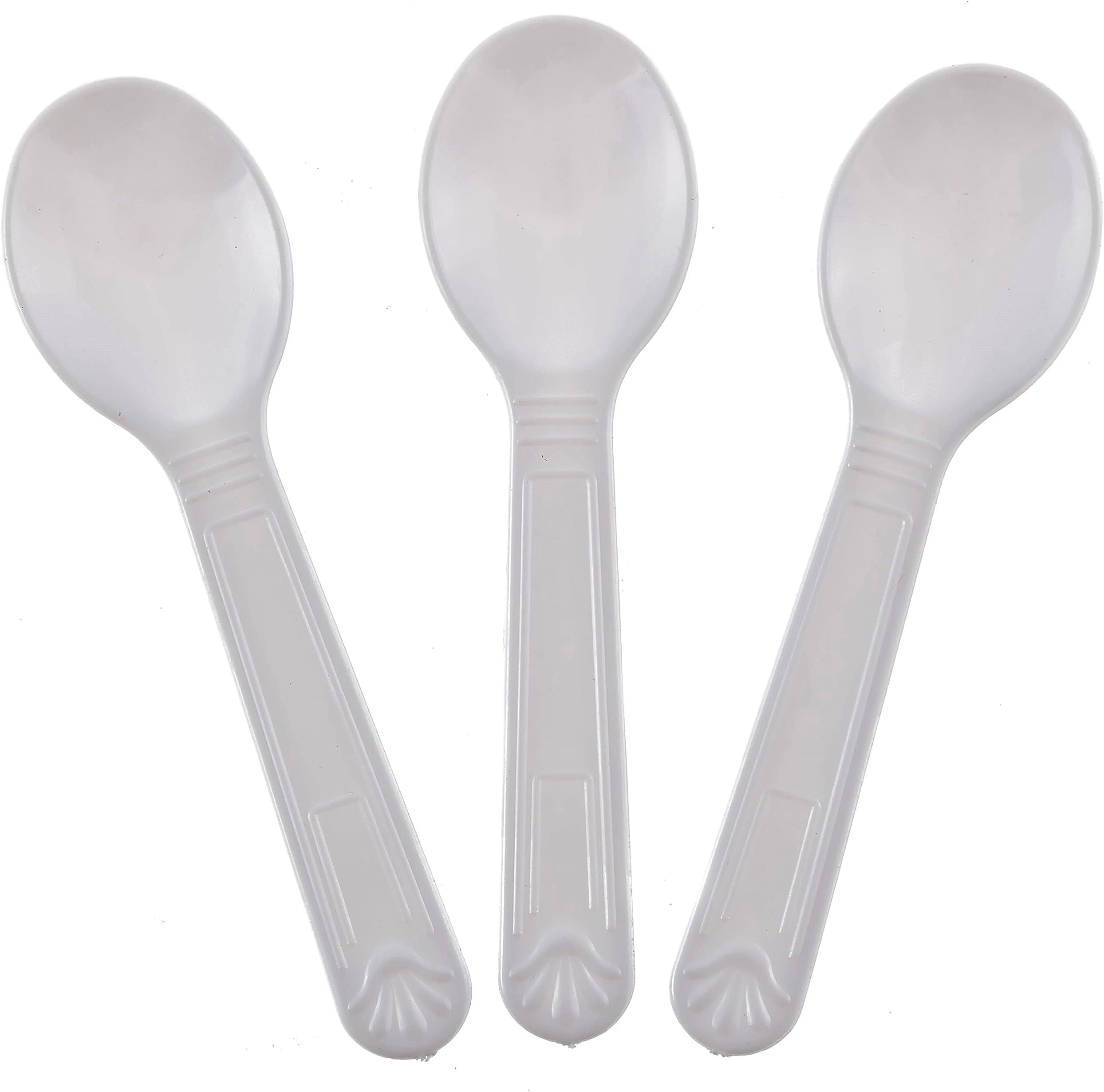 Mini Plastic Tasting Spoons And Ice Cream Spoons (Pack with 100 spoons)