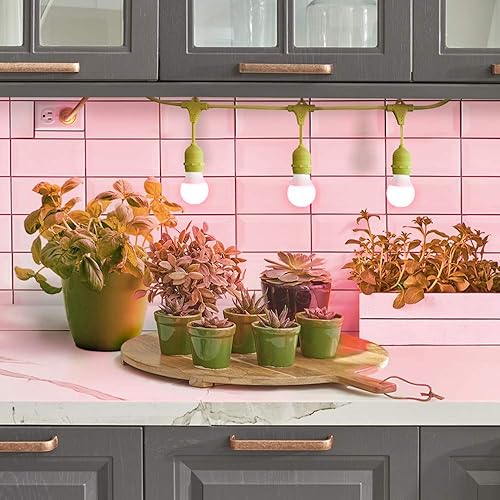 Miracle LED Luz de crecimiento de espectro rojo de gran angular para múltiples plantas con un accesorio de tres enchufes (paquete de 1)