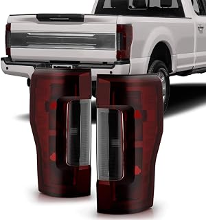 ACANII - For [Incandescent Type] 2017-2019 Ford F250 F350 SD w/o Blind Spot Red Smoke Tail Lights Brake Lamps Left+Right