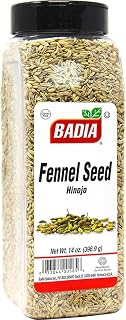Badia Whole Fennel Seeds 14 oz - Premium Gluten-Free Kosher Spice, Sweet Licorice Flavor for Curries, Teas & Roasts