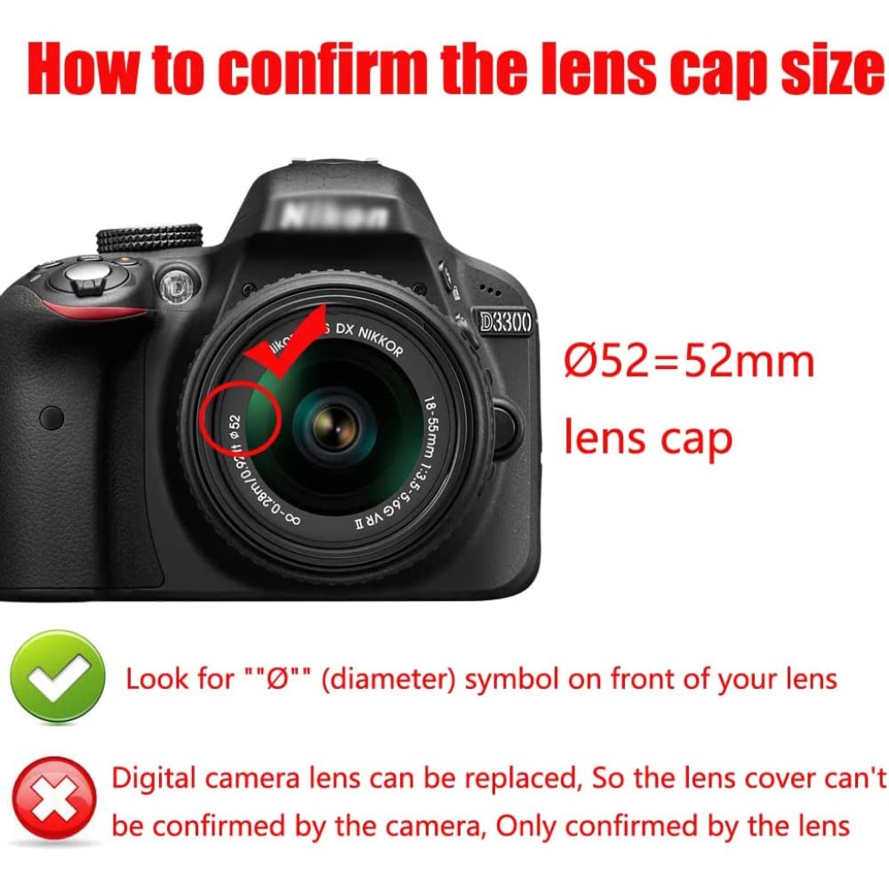 MOSTOS ; Brings Superior® || Ø mm Lens Cap for Olympus Camera Lenses (Ø52 mm Lens Cap)