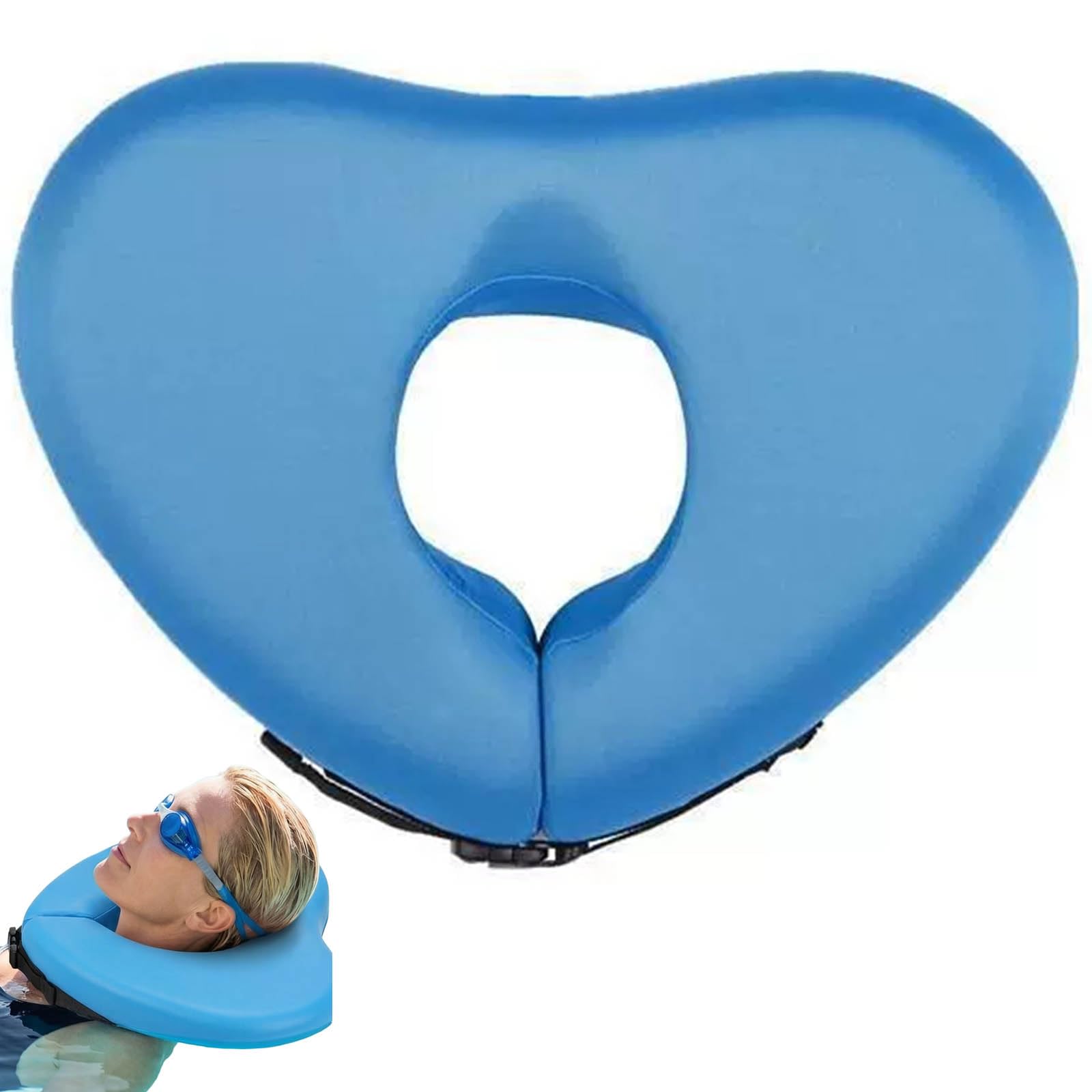 Collar de natación para adultos, no inflable, 31-37 cm, neopreno, soporte para el cuello de natación para natación aeróbicos acuáticos rehabilitación