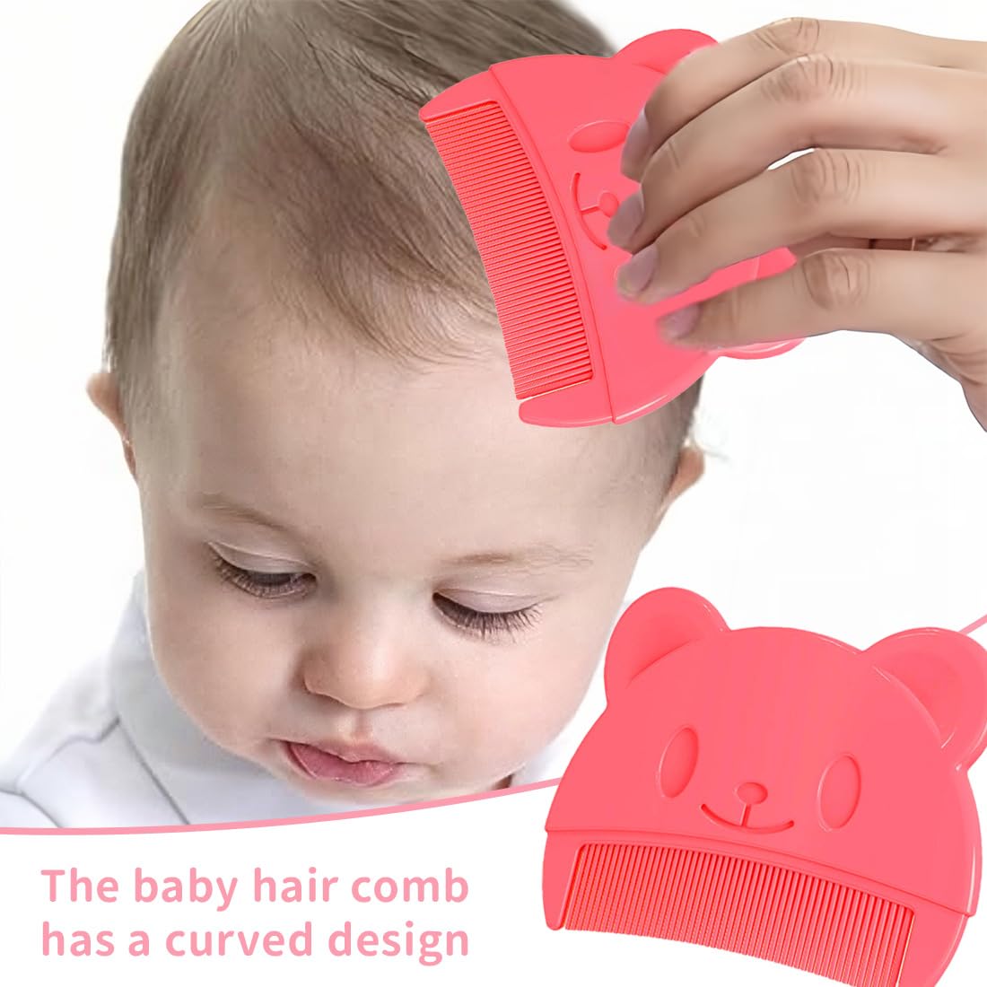 2 Pezzi Pettine Neonato, pettine crosta lattea neonato Pettine Crosta Lattea Spazzola e Pettine Neonato Pazzola per Bambini In Silicone per Pettinare i Capelli per Neonati e Bambini Piccoli