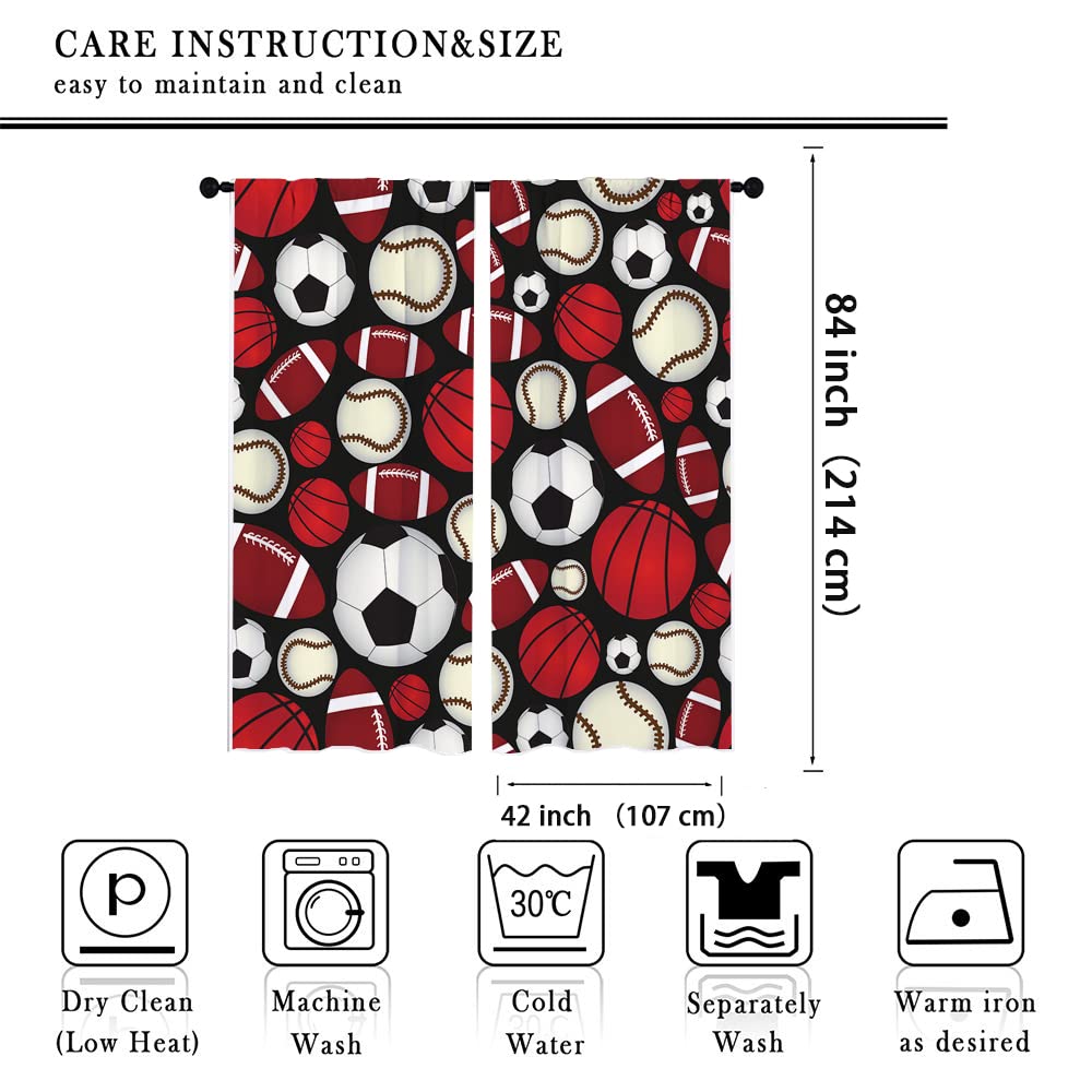 Lunarable Kiss Long Kitchen Curtains, Cartoon Pop Art Pattern on Yellow Women Smiling and Biting Her Red Lips, 2 Panel Set Drapes with Rod Pocket Room Decor, 55