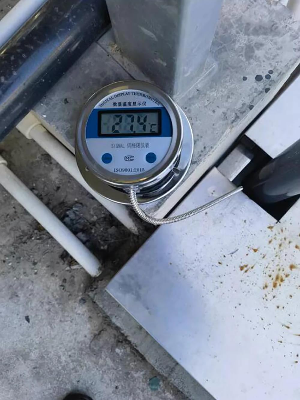 Termómetro con Pantalla Digital, Probador de Temperatura con Sonda Impermeable de 5m, Instrumento de Medición de Temperatura Industrial -50℃~200℃