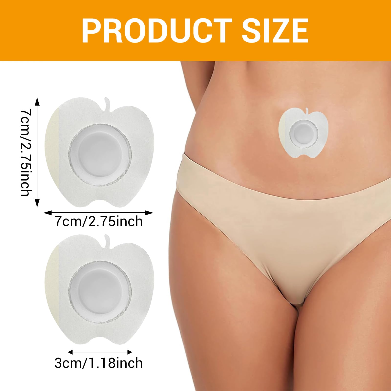 Qiyuda 50 Pcs Castor Oil Belly Button Patch Pack Wrap, Self-Adhesive Disposable Castor Oil Stomach Patches Cover Pads (No Oil)