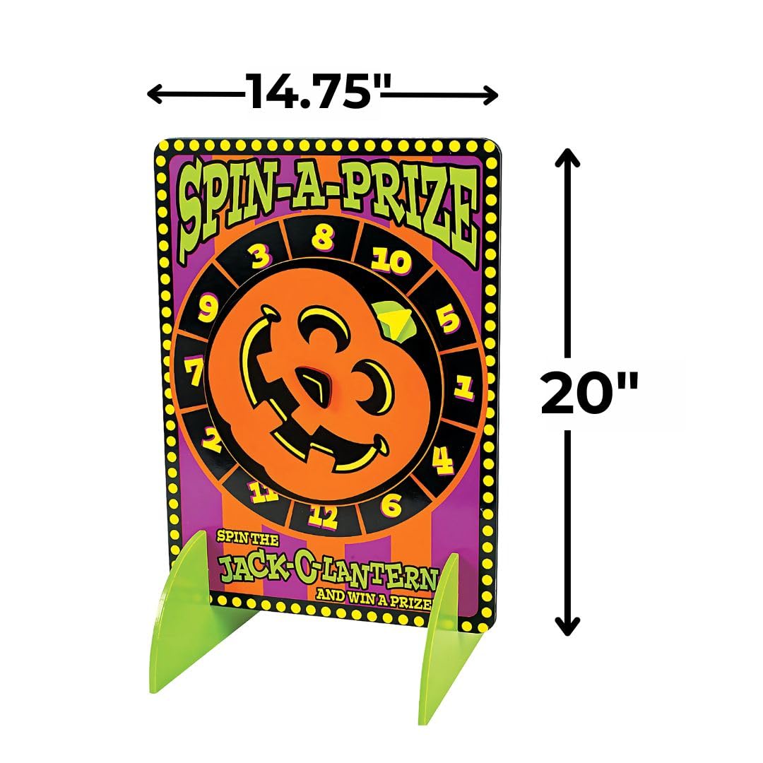 Halloween Prize Wheel Spinner - 14.6x19.7 Inch Wood Carnival Game For - View #6