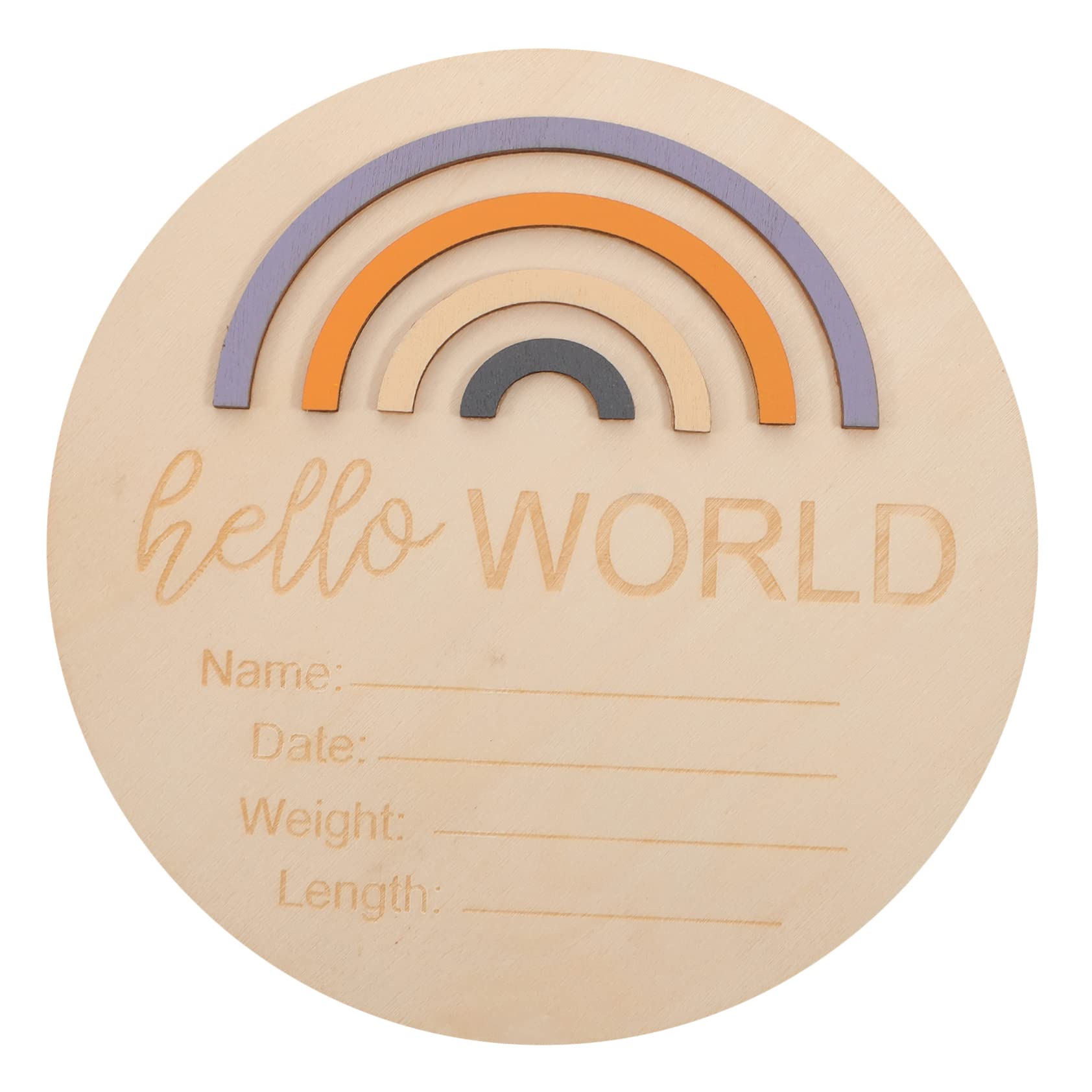Totority Baby Nursery Decoration Milestone Cards Monthly Milestone Wood Discs Welcome Newborn Sign Wooden Name