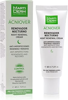 MartiDerm Acniover Night Renewal Anti-Blemishes Renews Skin Reduces Blemishes and Minimizes Pores at Night - 40ml