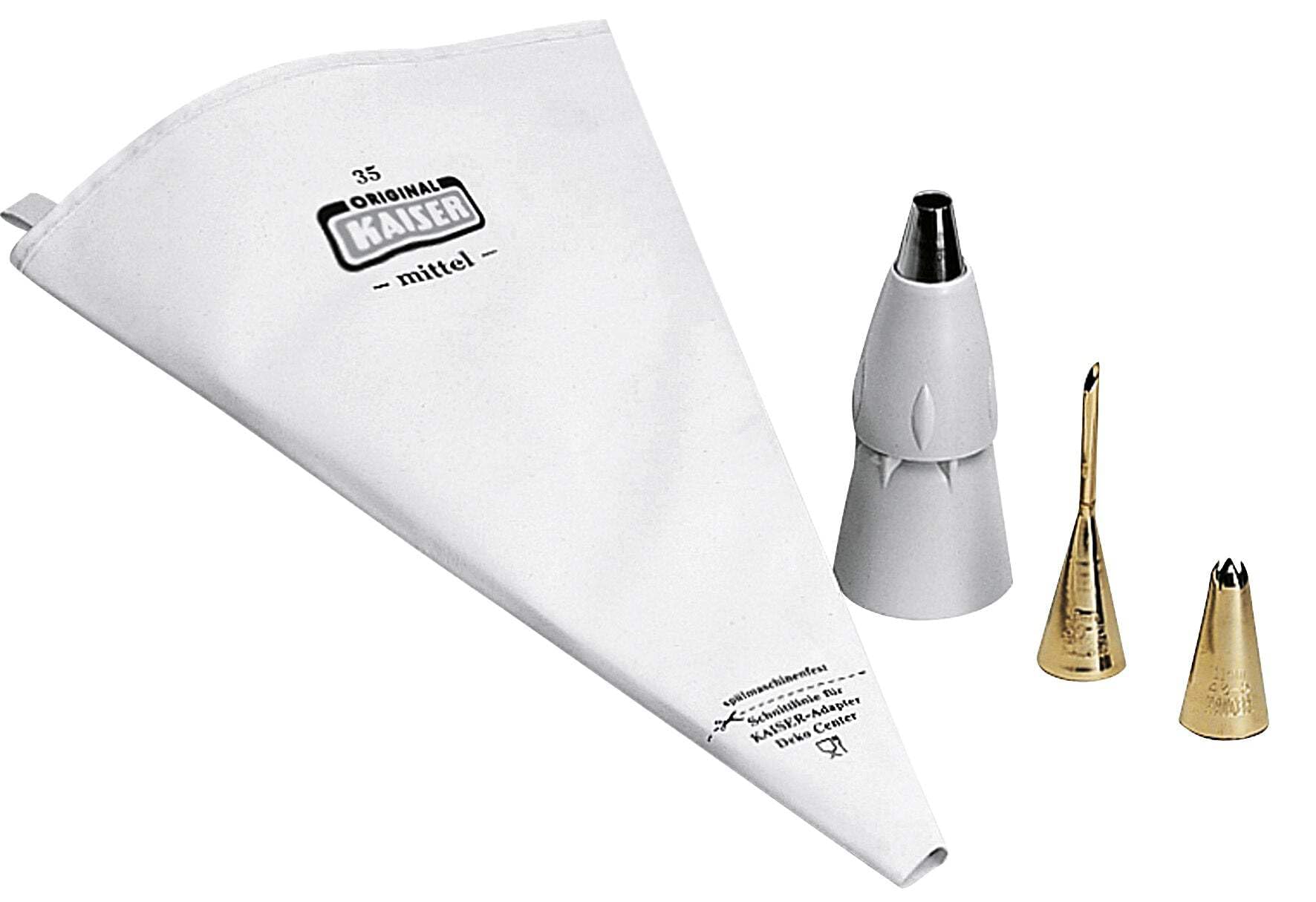 Original Kaiser Multi-Colour Whf Inspiration Sweet & Style Senior Piping Bag Set 5-Piece Very Stable, Tear-Resistant Cotton Piping Bag With Non-Stick Interior Coating Reusable And Dishwasher Safe