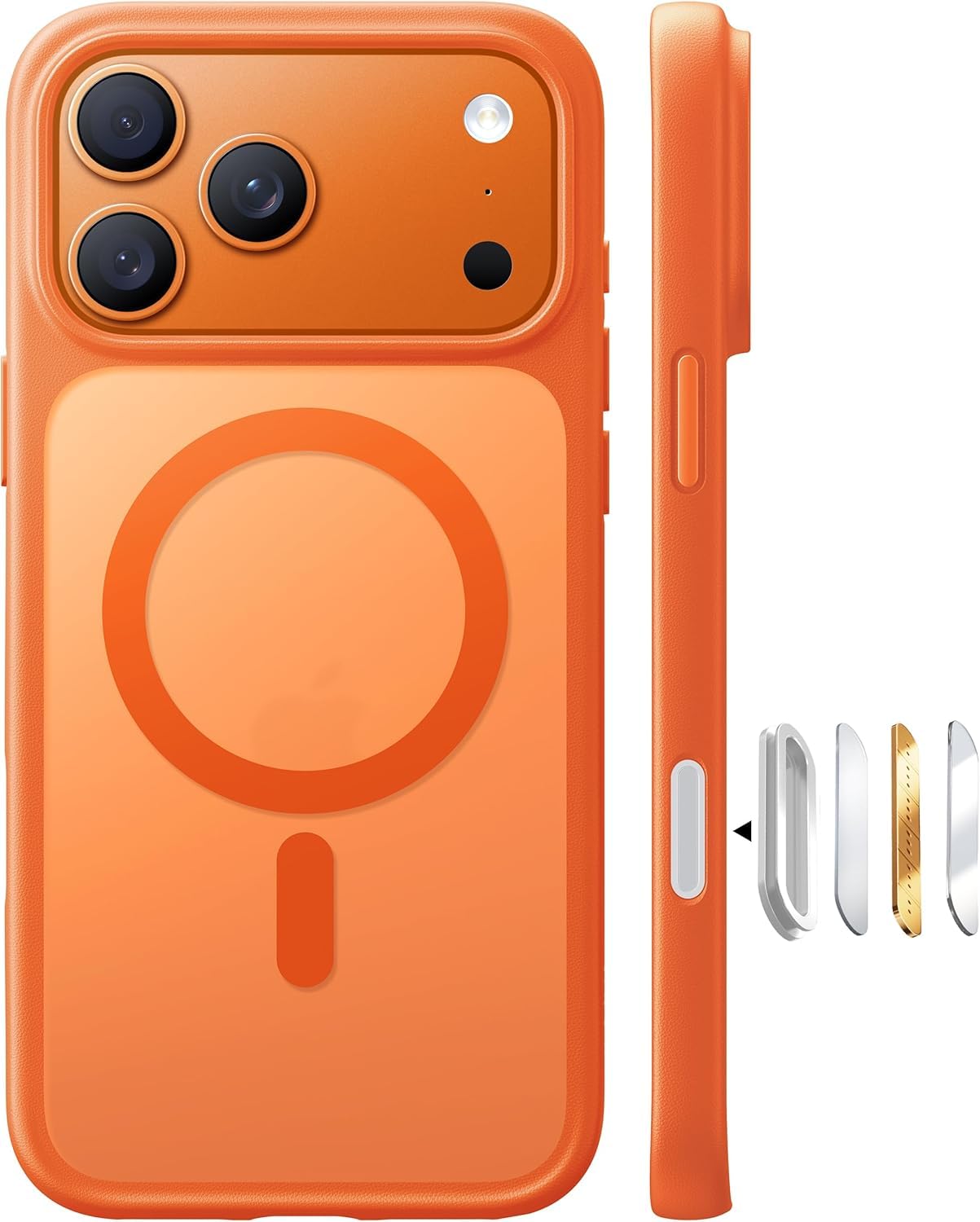 TORRAS Stronger Magnetic & Shockproof for iPhone 17 Pro Max Case, Fit for MagSafe, Military Grade Drop Protection, Camera Control, DIY Button, Slim for iPhone 17 Pro Max Case Cosmic Orange