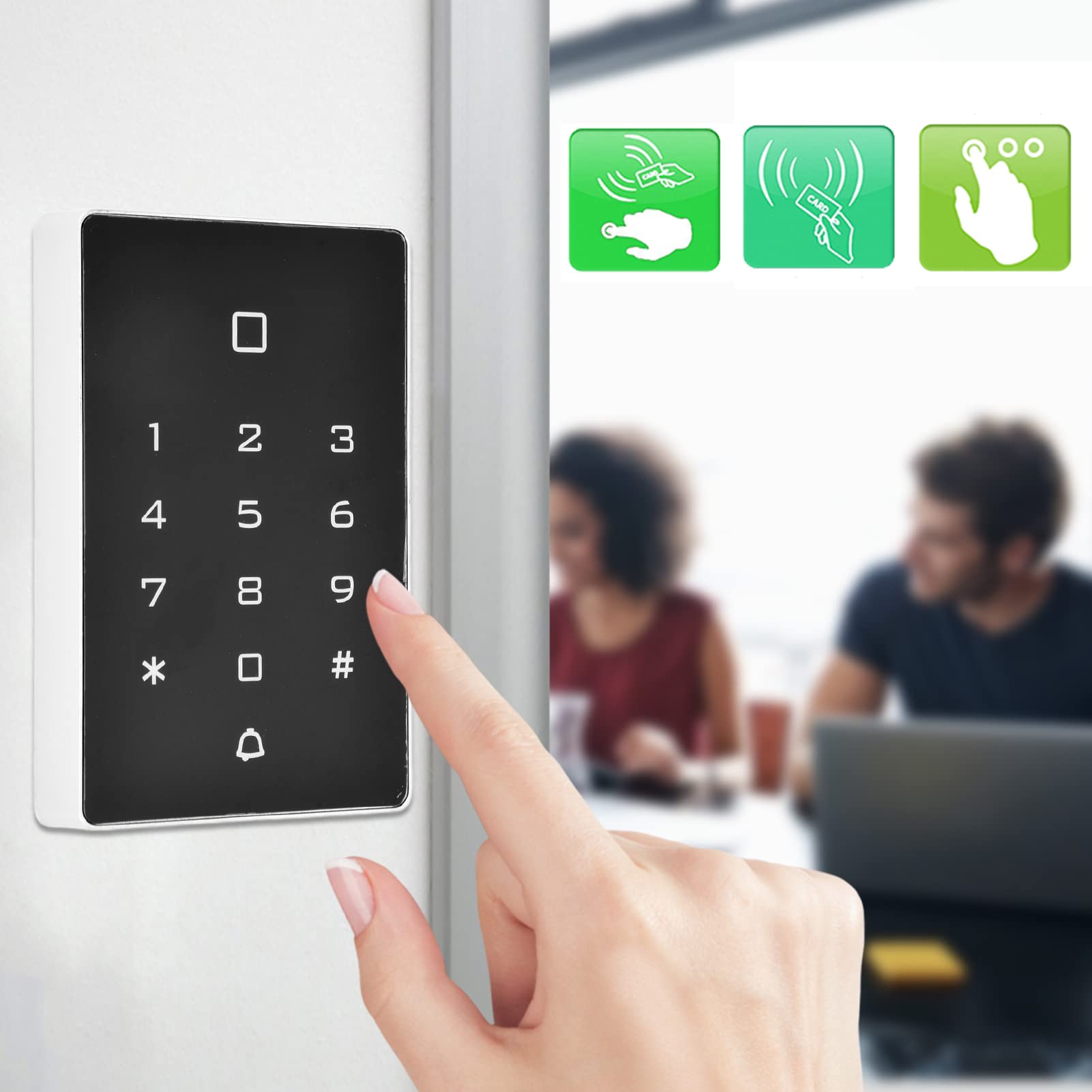 Tastiere di Controllo Accessi, Funzione di Retroilluminazione Controllo Accessi Porta Tipo Touch DC12 a 24V per Fabbriche per Residenze,Sistema di controllo accessi