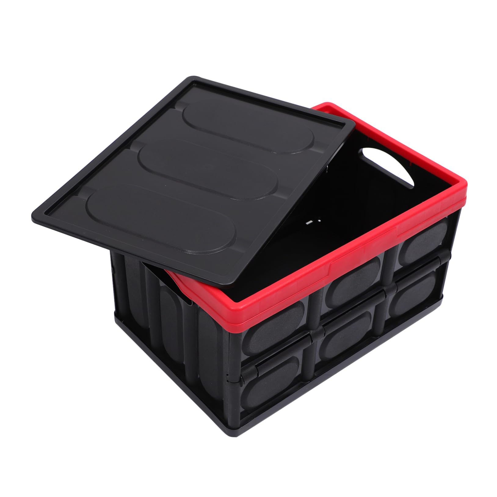 Scatola Portaoggetti Pieghevole 30l in Abs Rosso per Auto