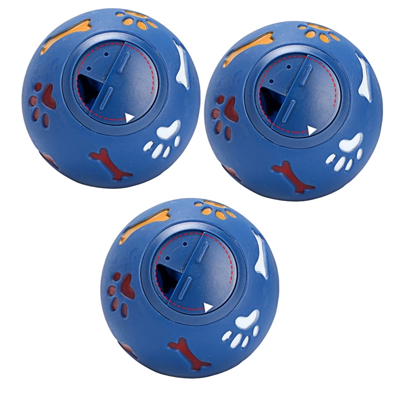 FOMIYES 3stücke Dog Creative Leckball Für Hunde Interaktives Futterspielzeug Mit Angenehmem Duft Leicht Zu Reinigen Fördert Die Intelligenz Und Sorgt Für Aktives Spielvergnügen Blau