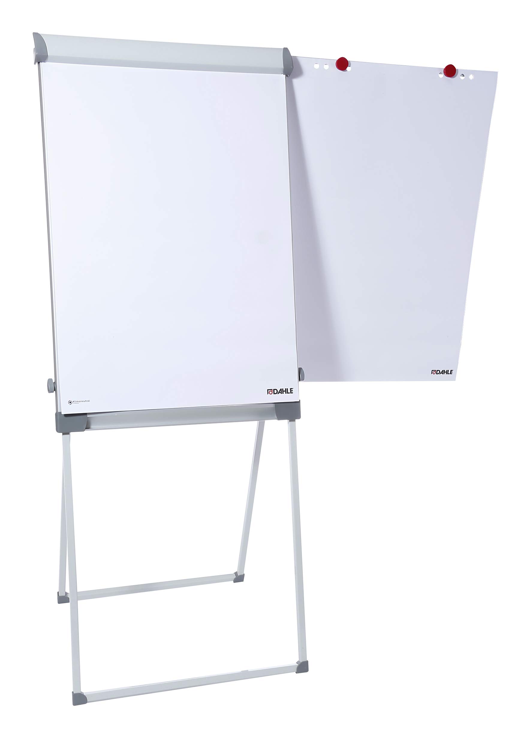 Dahle 96011-15731 Professional Flip-Chart (Schreibfläche: 105 x 68 cm, Aufstellhöhe 195 cm, höhenverstellbar, mit Ablagefach, magnetisch)